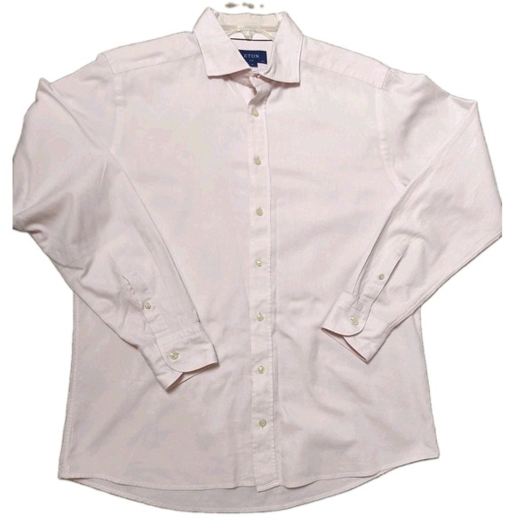 Eton Other - Eton Slim Fit Dress Shirt Mens XL 44 17.5 Light Pink Button Up Long Sleeve